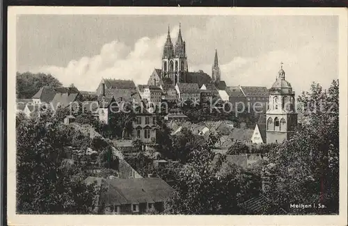 AK / Ansichtskarte Meissen Elbe Sachsen Teilansicht Kat. Meissen