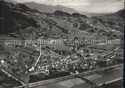 AK / Ansichtskarte Truebbach Azmoos Ruine Wartau Alpstein Fliegeraufnahme / Truebbach /Bz. Werdenberg