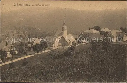 AK / Ansichtskarte Schellerhau Teilansicht mit Kirche Kat. Altenberg