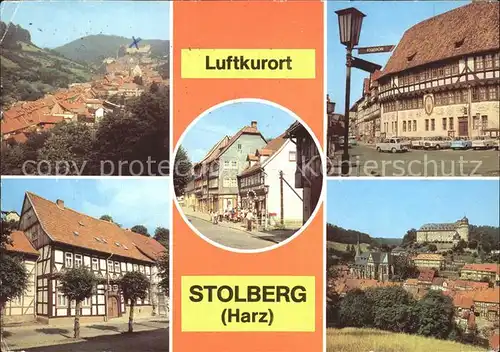 AK / Ansichtskarte Stolberg Harz Teilansicht Rathaus Rittergasse FDGB Erholungsheim Comenius Reicher Winkel Kat. Stolberg Harz