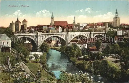 AK / Ansichtskarte Bautzen Kronprinzenbruecke Spree Altstadt Kat. Bautzen