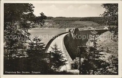 AK / Ansichtskarte Klingenberg Sachsen Talsperre Sperrmauer Stausee Kat. Pretzschendorf