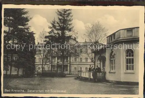 AK / Ansichtskarte Bad Kreischa Sanatorium mit Speisesaal