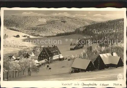 AK / Ansichtskarte Rehefeld Zaunhaus mit Grenzbaude Winterpanorama Kat. Altenberg