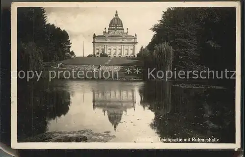 AK / Ansichtskarte Goerlitz Sachsen Teichpartie Ruhmeshalle Kat. Goerlitz