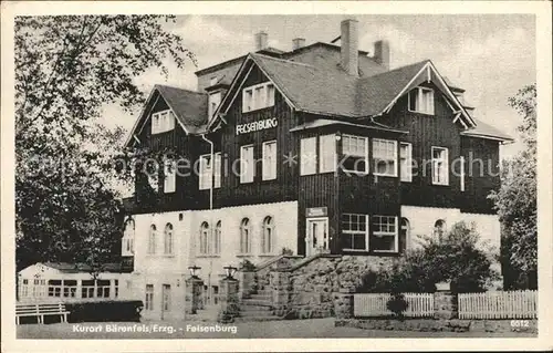 AK / Ansichtskarte Baerenfels Erzgebirge Hotel Felsenburg Kurort Kat. Altenberg