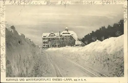 AK / Ansichtskarte Freudenstadt Schwarzwald Kurhaus und Wintersportplatz Kniebis Lamm Kat. Freudenstadt