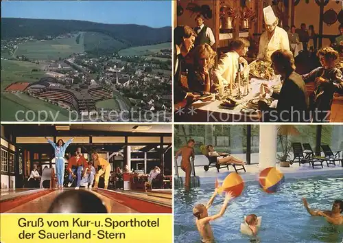 AK / Ansichtskarte Willingen Sauerland Kurhotel Sporthotel der Sauerland Stern Kegelbahn Hallenbad Kneipp Kurort Kat. Willingen (Upland)