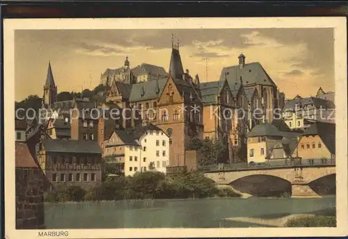 AK / Ansichtskarte Marburg Lahn Lahnbruecke Universitaet Kat. Marburg