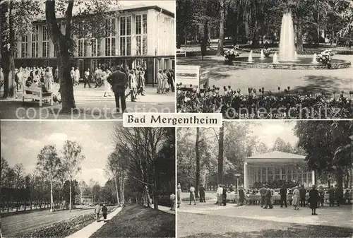 AK / Ansichtskarte Bad Mergentheim Kurhaus Fontaene Kurpark Konzertpavillon Kat. Bad Mergentheim