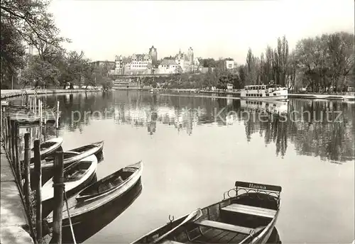 AK / Ansichtskarte Bernburg Saale Blick zum Schloss Ausflugsdampfer Kat. Bernburg