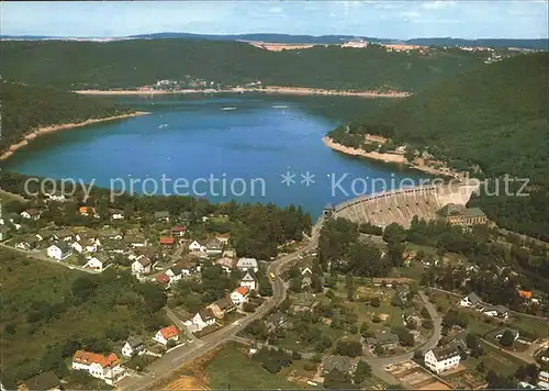 AK / Ansichtskarte Edersee Sperrmauer Edertalsperre Stausee Schloss Waldeck Fliegeraufnahme Kat. Edertal