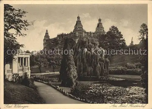 AK / Ansichtskarte Bad Wildungen Kurpark Hotel Fuerstenhof Kupfertiefdruck Kat. Bad Wildungen