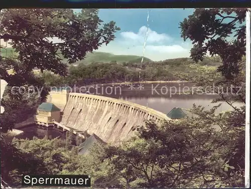 AK / Ansichtskarte Edersee Sperrmauer Edertalsperre Stausee Kat. Edertal