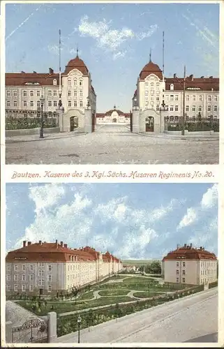 AK / Ansichtskarte Bautzen Kaserne des Husaren Regiments Kat. Bautzen