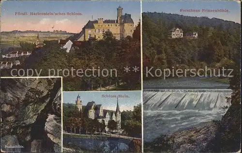 AK / Ansichtskarte Hartenstein Zwickau Schloss Forsthaus Prinzenhoehle Schloss Stein Kat. Hartenstein Zwickau