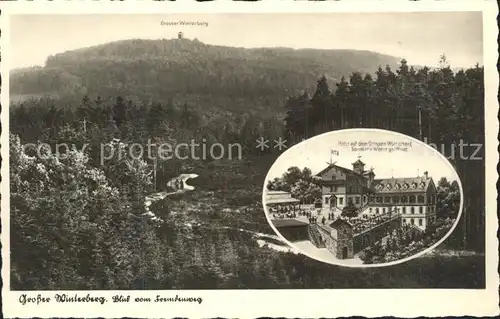 AK / Ansichtskarte Bad Schandau Grosser Winterberg Blick vom Fremdenweg Hotel Restaurant Bromsilber Kat. Bad Schandau