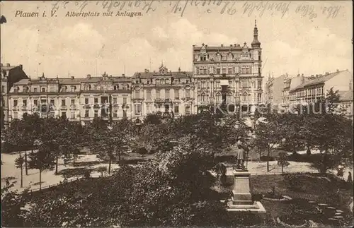 AK / Ansichtskarte Plauen Vogtland Albertplatz Anlagen Kat. Plauen