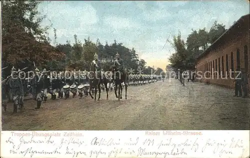 AK / Ansichtskarte Zeithain Truppenuebungsplatz Kaiser Wilhelm Strasse Infanterie Kat. Zeithain