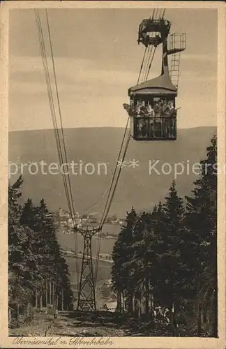 AK / Ansichtskarte Oberwiesenthal Erzgebirge Fichtelberg Schwebebahn Kupfertiefdruck Kat. Oberwiesenthal