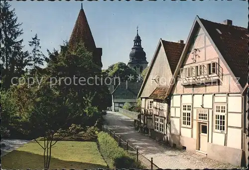 AK / Ansichtskarte Bad Salzuflen Turmstrasse Katzenturm 15. Jhdt. Kirche Teutoburger Wald Kat. Bad Salzuflen