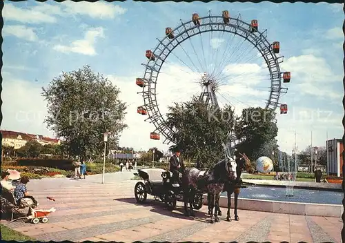 AK / Ansichtskarte Wien Prater Riesenrad Kutsche Kat. Wien