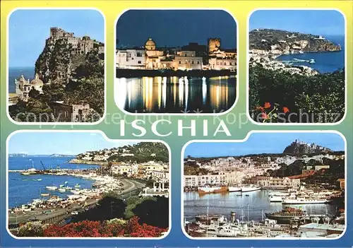 AK / Ansichtskarte Isola d Ischia Hafen Kueste Schloss Kat. Golfo di Napoli