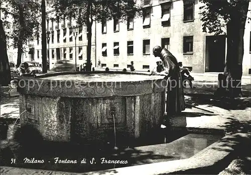 AK / Ansichtskarte Milano Fontana di San Francesco Kat. Italien