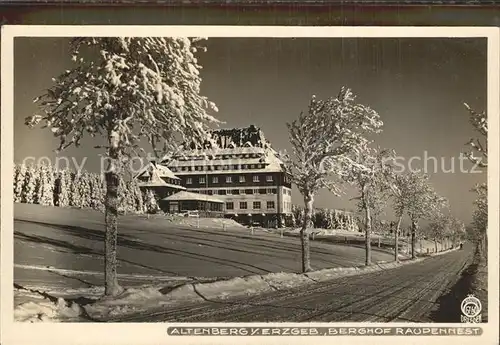 AK / Ansichtskarte Altenberg Erzgebirge Berghof Raupennest Winterpanorama Kat. Geising