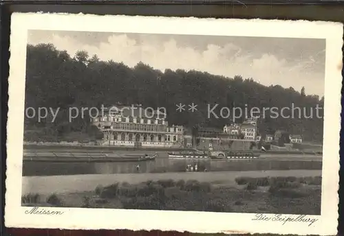 AK / Ansichtskarte Meissen Elbe Sachsen Geipelburg Dampfer Kat. Meissen