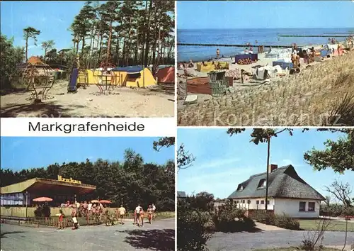 AK / Ansichtskarte Markgrafenheide Zeltplatz Strand Strandgaststaette Krakus Strandweg Kat. Rostock Mecklenburg Vorpommern