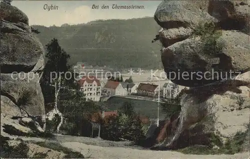 AK / Ansichtskarte Oybin Thomassteine Felsen Zittauer Gebirge Kat. Kurort Oybin