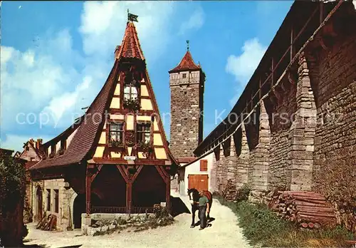 AK / Ansichtskarte Rothenburg Tauber Alte Schmiede an der Schuett Kat. Rothenburg ob der Tauber