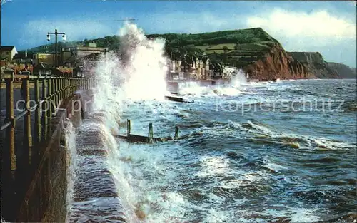 AK / Ansichtskarte Sidmouth Town Rough Seas Kat. East Devon