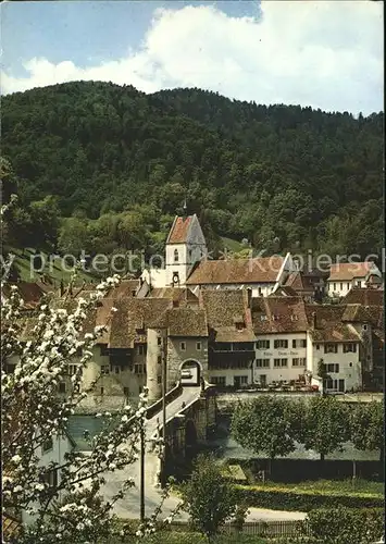 AK / Ansichtskarte St Ursanne Teilansicht mit Kirche Kat. St Ursanne