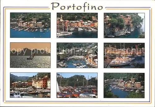 AK / Ansichtskarte Portofino Liguria Teilansichten hafen Segeln Golfo del Tigullio Riviera Ligure Kat. Portofino