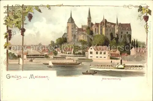 AK / Ansichtskarte Meissen Elbe Sachsen Burgberg Albrechtsburg Kuenstlerkarte Kat. Meissen