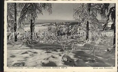 AK / Ansichtskarte Friedrichsbrunn Harz Heilklimatischer Luftkurort  Blick vom Ramberg Kat. Friedrichsbrunn