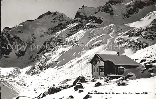 AK / Ansichtskarte Bovalhuette mit Piz Bernina Kat. Morteratsch