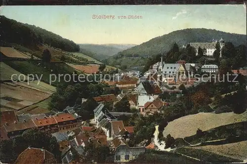 AK / Ansichtskarte Stolberg Harz Panorama Blick von Sueden Kirche Schloss Kat. Stolberg Harz