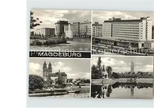 AK / Ansichtskarte Magdeburg Wilhelm Pieck Allee Interhotel International Dom Kulturpark Rotehorn Kat. Magdeburg