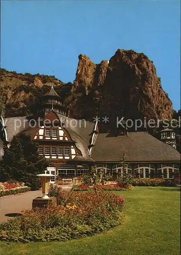 AK / Ansichtskarte Bad Muenster Stein Ebernburg Baederhaus mit Rheingrafenstein Kat. Bad Muenster am Stein Ebernburg