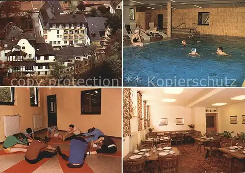 AK / Ansichtskarte Bad Bertrich Sanatorium Meduna Blank KG Gymnastik Hallenbad Restaurant Kat. Bad Bertrich