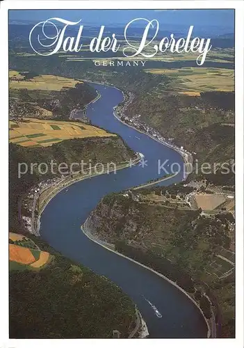 AK / Ansichtskarte St Goarshausen Tal der Loreley Rhein Fliegeraufnahme Kat. Sankt Goarshausen