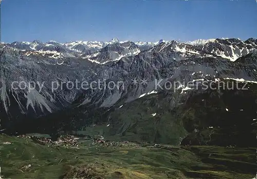 AK / Ansichtskarte Arosa GR Weisshorn Piz Kesch Piz Palue Piz Bernina Kat. Arosa