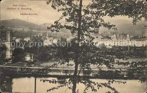 AK / Ansichtskarte Bad Nassau Kurhaus Blick vom Burgberg Schiller Lyceum Kat. Nassau Lahn