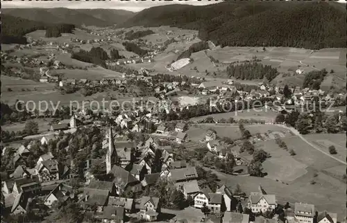 AK / Ansichtskarte Baiersbronn Schwarzwald Luftkurort Fliegeraufnahme Kat. Baiersbronn