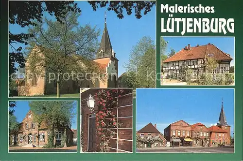 AK / Ansichtskarte Luetjenburg Holstein Ortsansicht mit Kirche Rathaus Kat. Luetjenburg