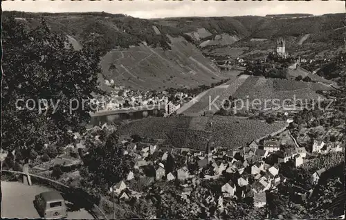 AK / Ansichtskarte Cochem Mosel Panorama Blick von der Umkehr Moseltal Reichsburg Kat. Cochem