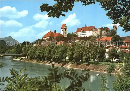 AK / Ansichtskarte Fuessen Allgaeu Lech Hohes Schloss mit Blick zum Breitenberg Kat. Fuessen